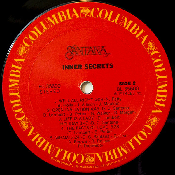 Santana - Inner Secrets (LP, Album, Pit)