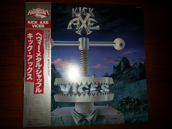 Kick Axe - Vices (LP, Album, Promo)