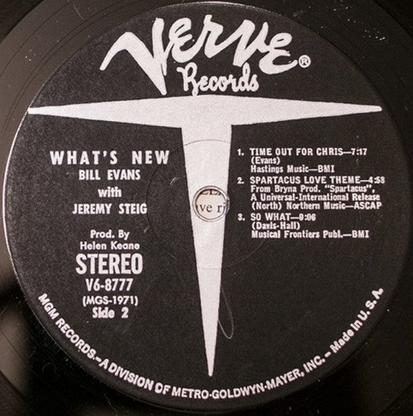 Bill Evans With Jeremy Steig - What's New (LP, Album)