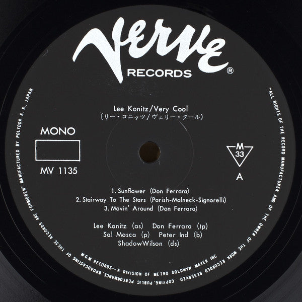 Lee Konitz - Very Cool (LP