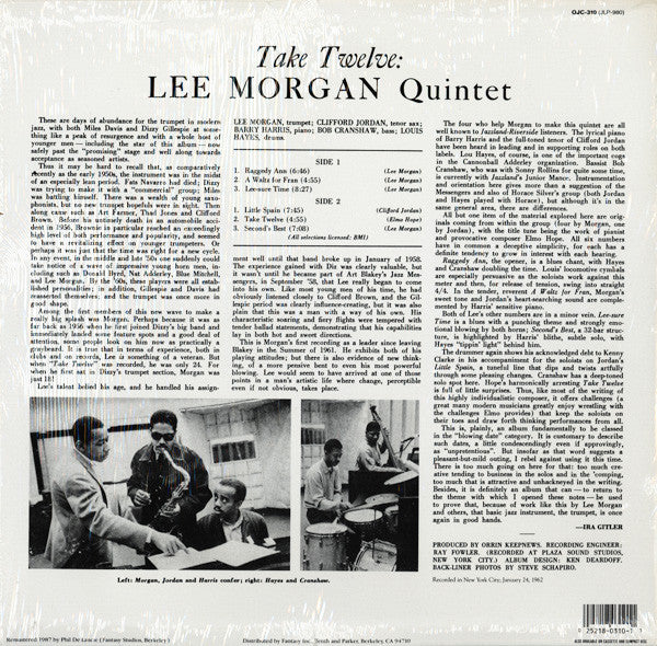 Lee Morgan Quintet - Take Twelve (LP, Album, RE)