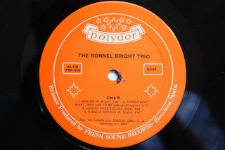 The Ronnell Bright Trio - The Ronnell Bright Trio (LP, Album, RE)
