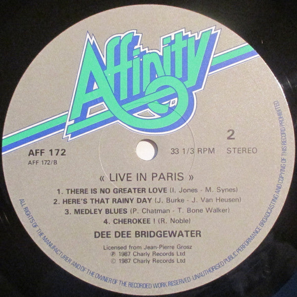 Dee Dee Bridgewater - Live In Paris (LP, Album)