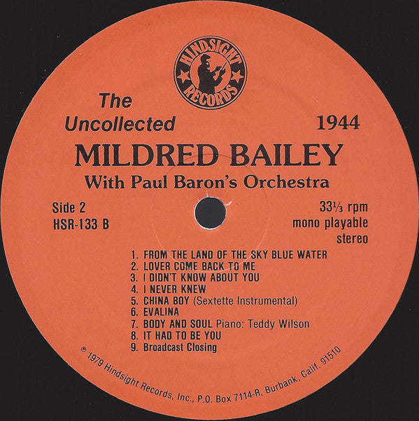 Mildred Bailey - The Uncollected Mildred Bailey 1944 (The CBS Radio...