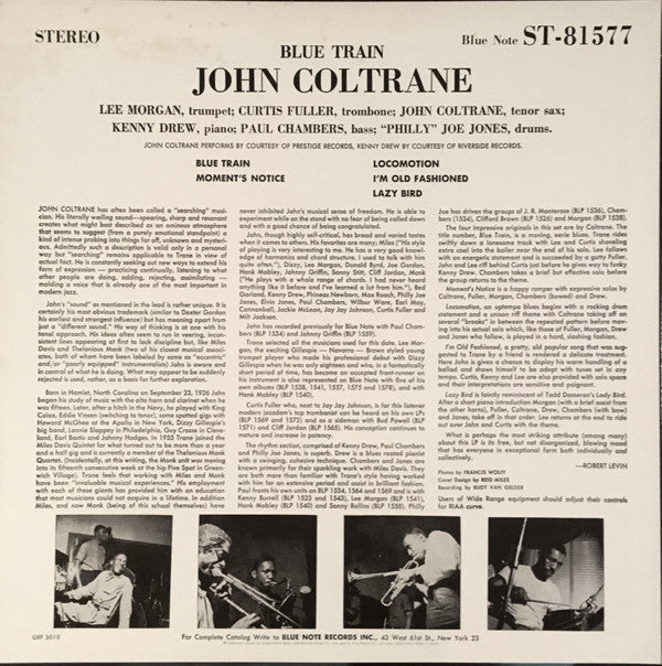 John Coltrane - Blue Train (LP, Album, Ltd, RE)