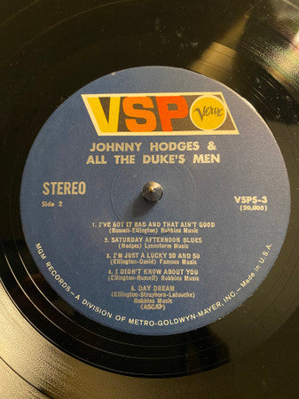 Johnny Hodges - Johnny Hodges & All The Duke's Men(LP, Comp, RM)
