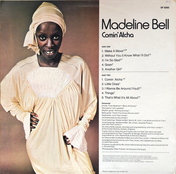 Madeline Bell - Comin' Atcha (LP, Album)