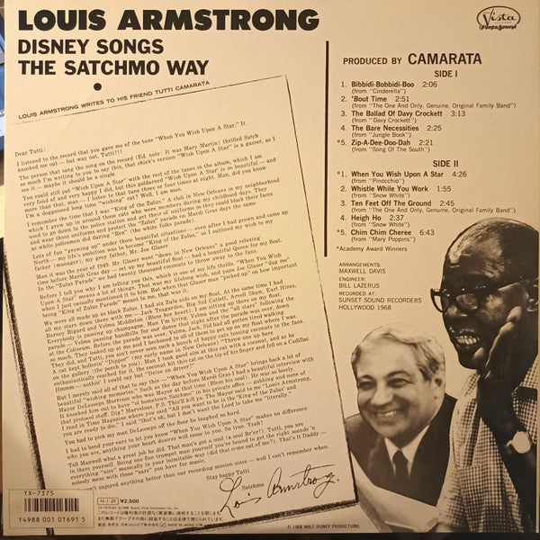 Louis Armstrong - Disney Songs The Satchmo Way (LP, Album, RE)