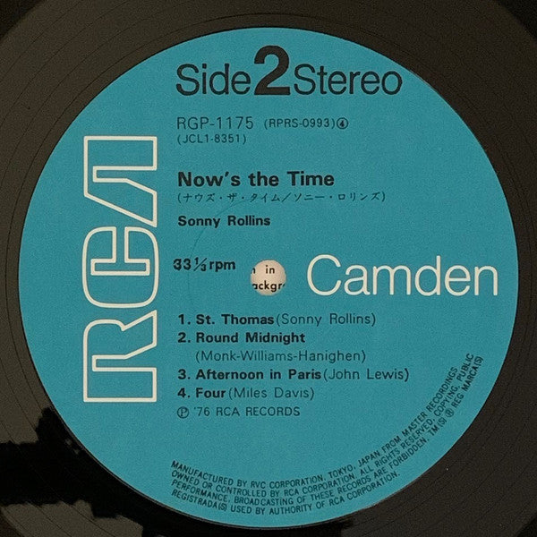 Sonny Rollins - Now's The Time! (LP, Album, RE)