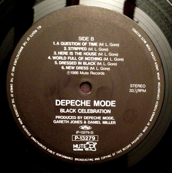 Depeche Mode - Black Celebration (LP, Album, Emb)