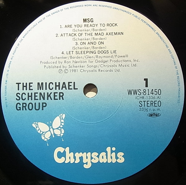The Michael Schenker Group - MSG (LP, Album, Ltd)
