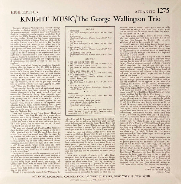 George Wallington - Knight Music: George Wallington Plays 5 Origina...