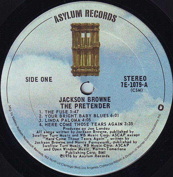 Jackson Browne - The Pretender (LP, Album, CSM)