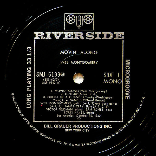 Wes Montgomery - Movin' Along (LP, Album, Mono, RE)