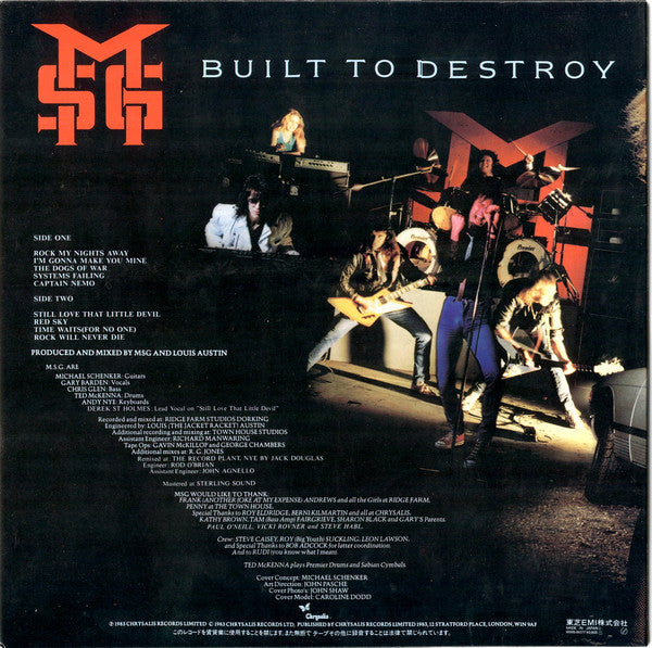 The Michael Schenker Group - Built To Destroy (LP, Album, Rem)