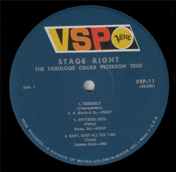 The Oscar Peterson Trio - Stage Right(LP, Comp, Mono, RE, RM)