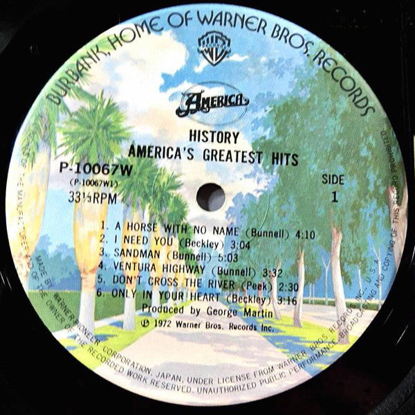 America (2) - History · America's Greatest Hits (LP, Comp)