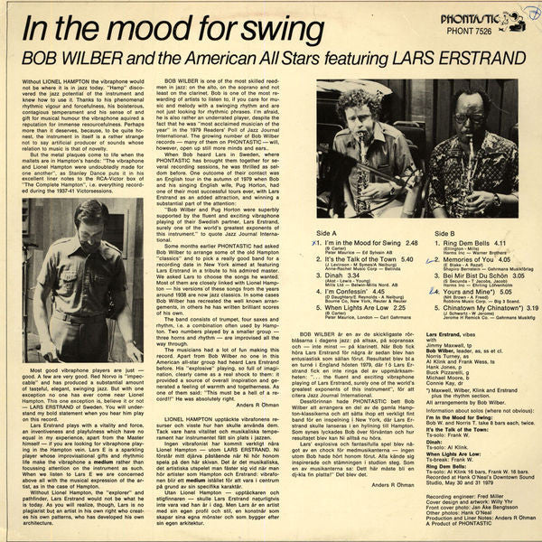 Bob Wilber And The American All Stars - In The Mood For Swing(LP, A...