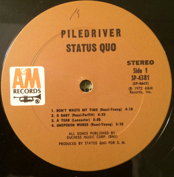 Status Quo - Piledriver (LP, Album, Pit)