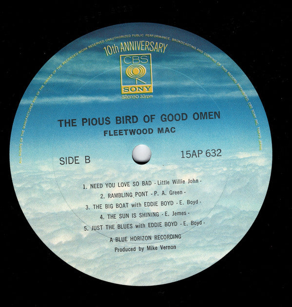 Fleetwood Mac - The Pious Bird Of Good Omen (LP, Comp, Ltd, RE)