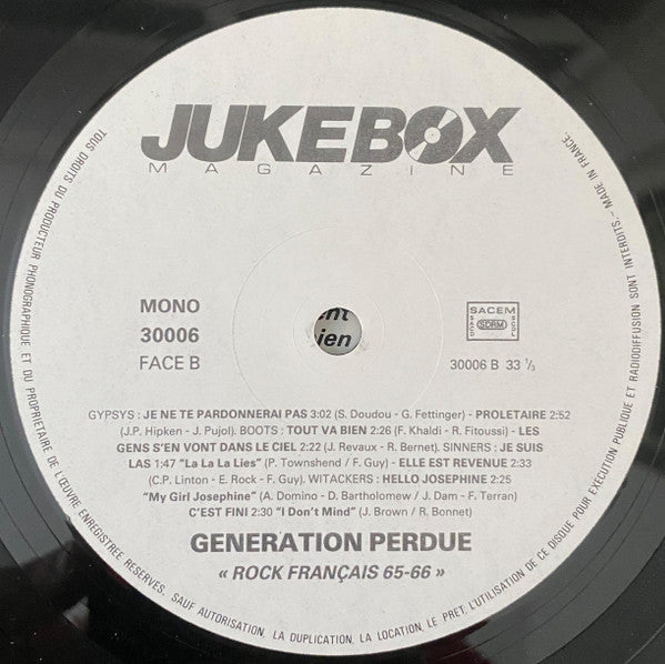 Various - Generation Perdue (Rock Français 65-66) (LP, Comp)