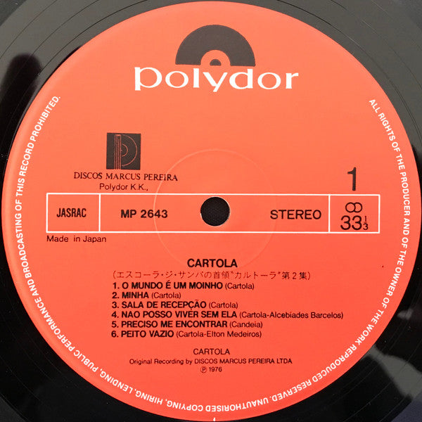 Cartola - Cartola (LP, Album)