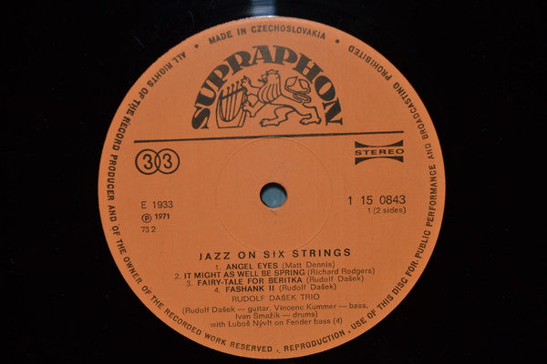 Rudolf Dašek - Jazz On Six Strings (LP, Album, RP)