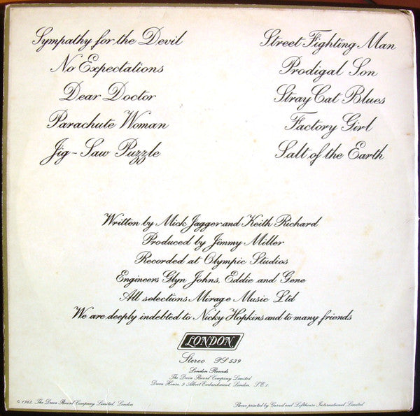 Rolling Stones* - Beggars Banquet (LP, Album + Flexi, 7"", S/Sided)