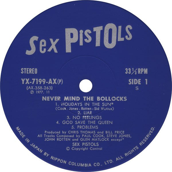 Sex Pistols - Never Mind The Bollocks Here's The Sex Pistols = 勝手にし...