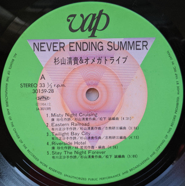 S. Kiyotaka & Omega Tribe - Never Ending Summer (LP, Album)