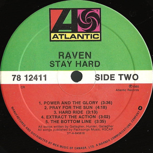 Raven (6) - Stay Hard (LP, Album)