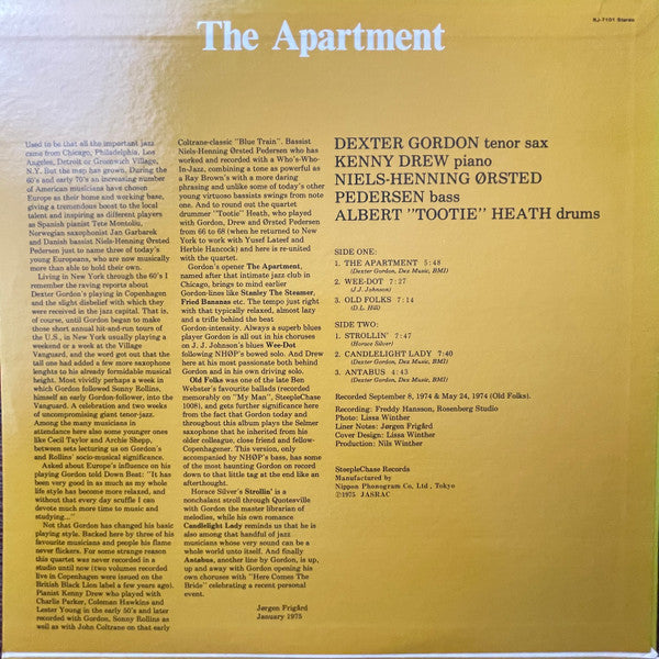 Dexter Gordon Quartet - The Apartment (LP)
