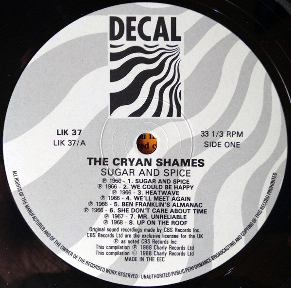 The Cryan' Shames - Sugar And Spice (LP, RE)