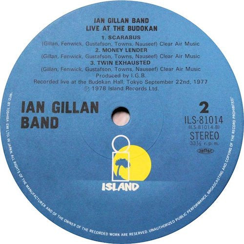 Ian Gillan Band - Live At The Budokan (LP, Album, Gat)