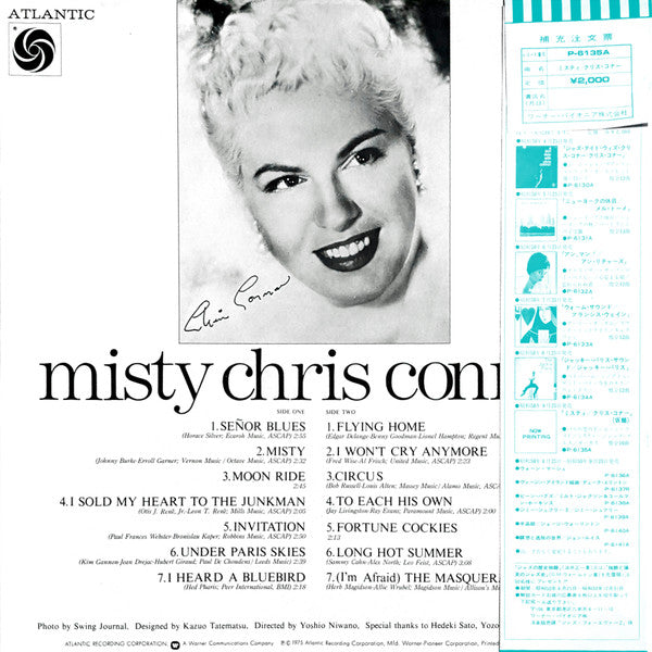 Chris Connor - Misty (LP, Album, RE)