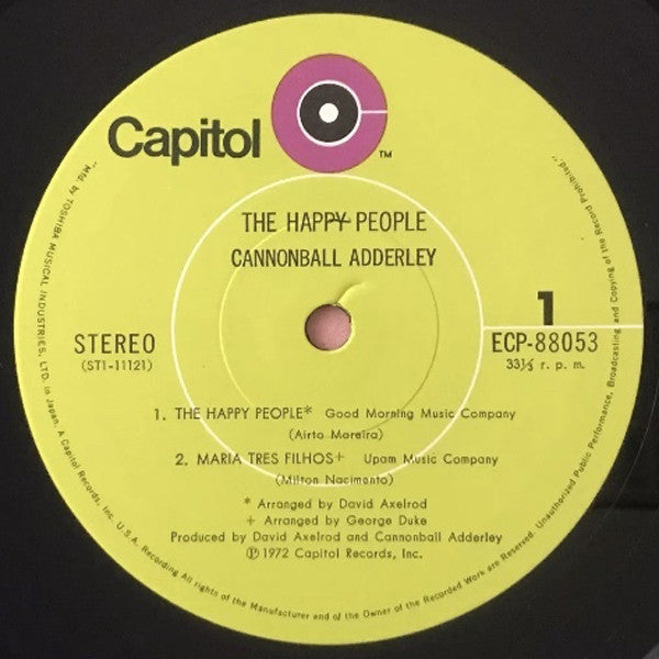The Cannonball Adderley Quintet - The Happy People (LP, Album)