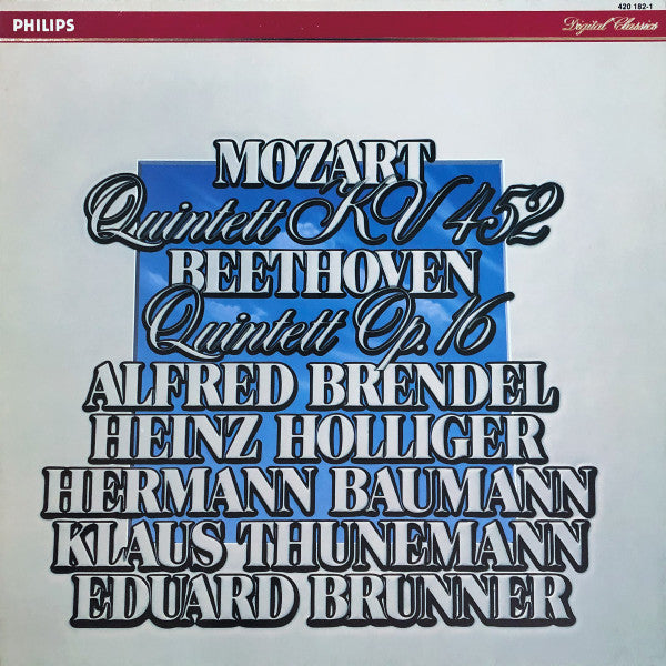 Wolfgang Amadeus Mozart - Quintett Kv 452 / Quintett Op. 16(LP)