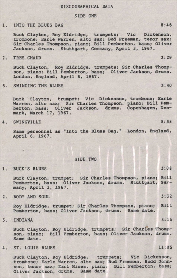 Buck Clayton meets Roy Eldridge - Trumpet Summit (LP, Album, RE)