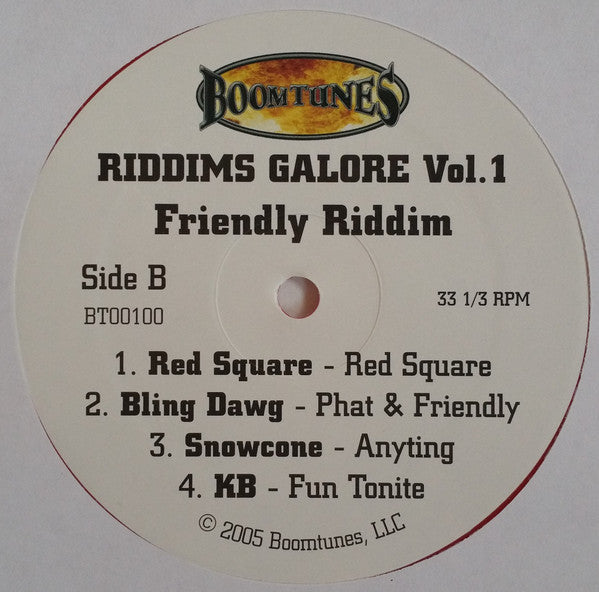 Various - Riddims Galore Vol. One - Friendly Riddim(2x12", Comp, Red)