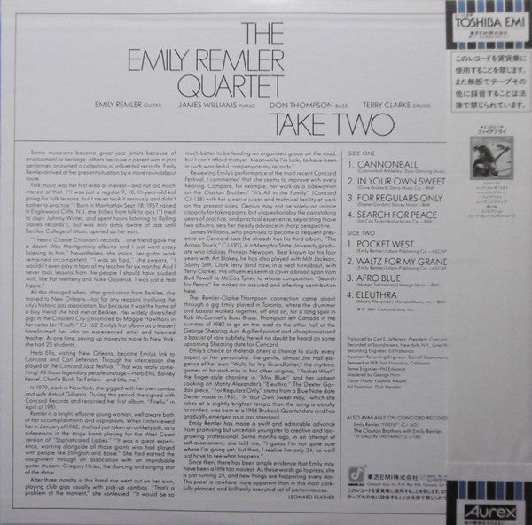 The Emily Remler Quartet* - Take Two (LP, Album)