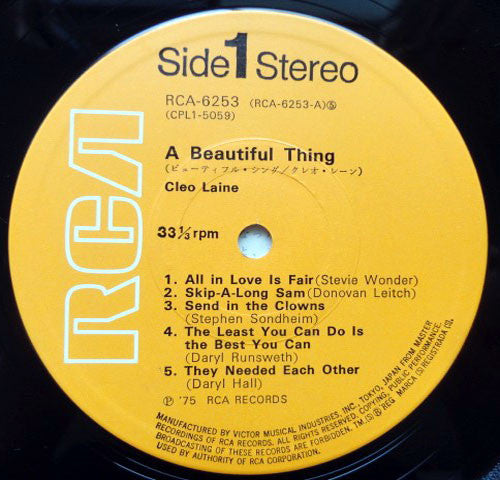 Cleo Laine - A Beautiful Thing (LP, Album)