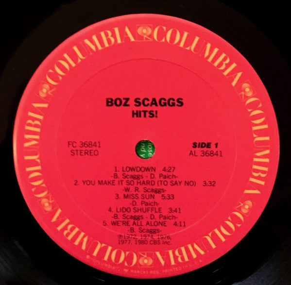 Boz Scaggs - Hits! (LP, Comp, San)
