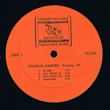 Charlie Parker - Charlie Parker Volume III (LP, Comp)