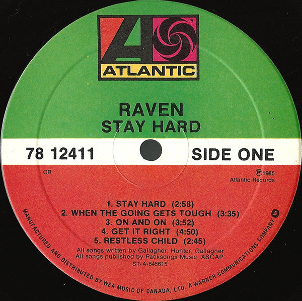 Raven (6) - Stay Hard (LP, Album)
