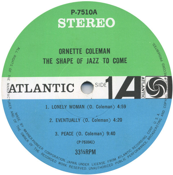 Ornette Coleman - The Shape Of Jazz To Come (LP, Album, RE)