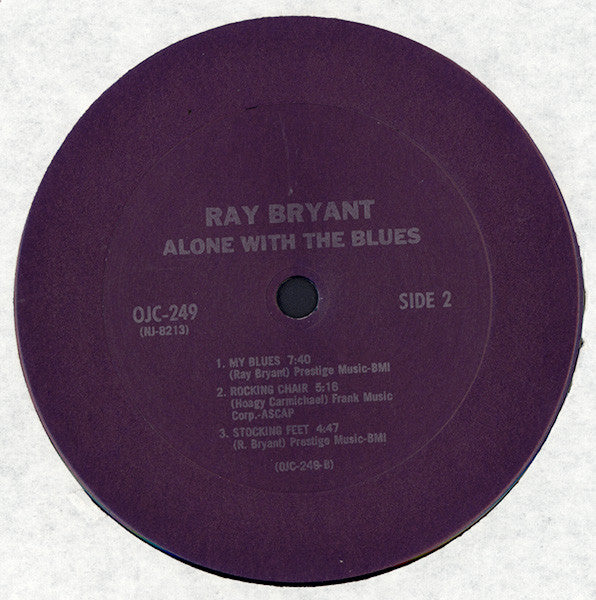 Ray Bryant - Alone With The Blues (LP, Album, RE)