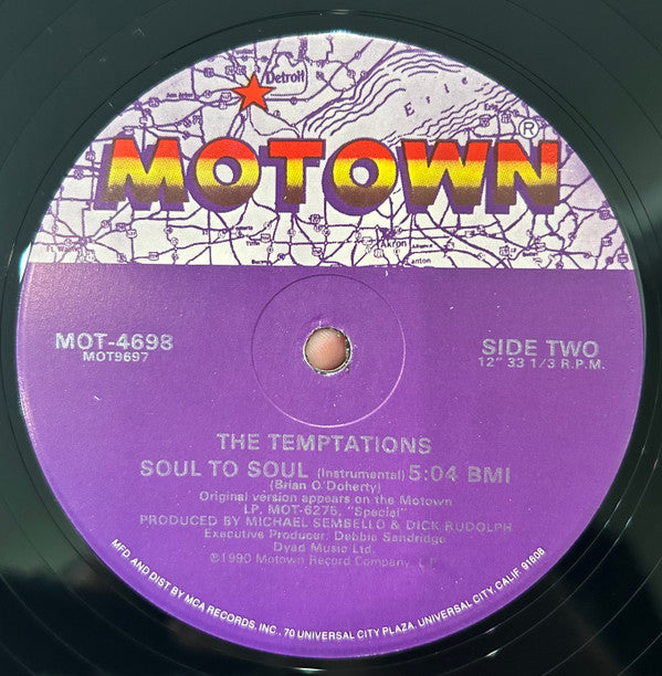 The Temptations - Soul To Soul (12"", Single)