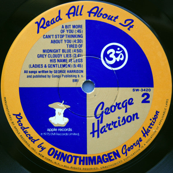 George Harrison - Extra Texture (Read All About It) (LP, Album, Win)