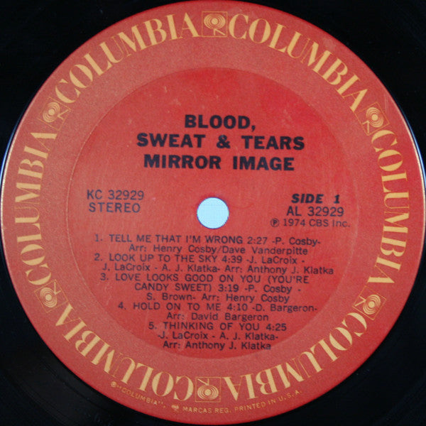 Blood, Sweat & Tears* - Mirror Image (LP, Album, Ter)