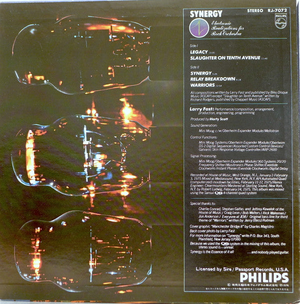 Synergy (3) - Electronic Realizations For Rock Orchestra(LP, Album,...